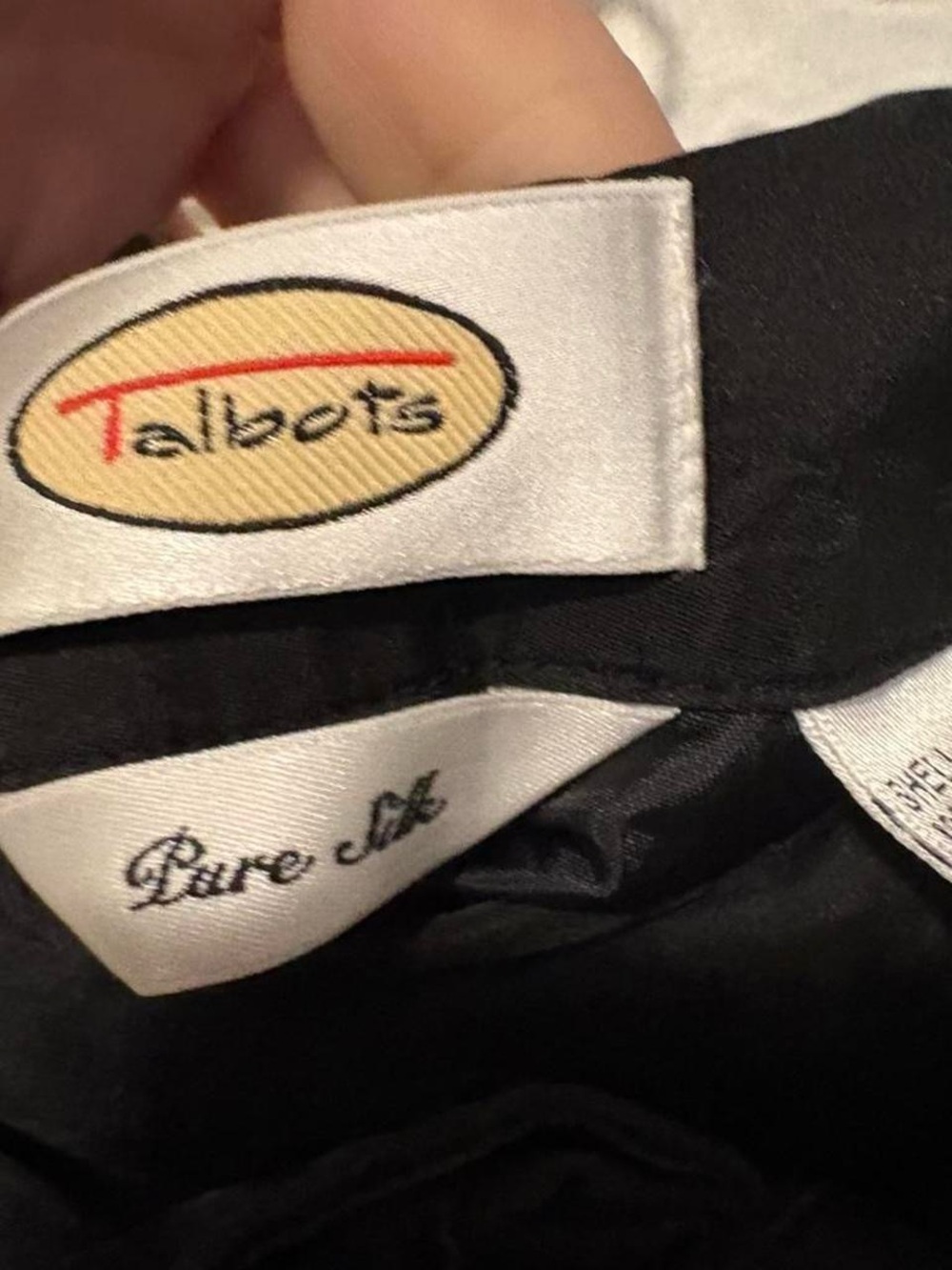 Pure silk vintage 90s Tabolts black long skirt with floral design size 12 fits S - Picture 5 of 7